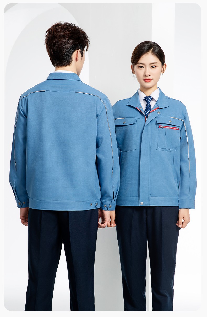 LJ-680012 秋冬高端防靜電工作服套裝男電力電工工程服電子廠勞保服上衣廠服(圖20)